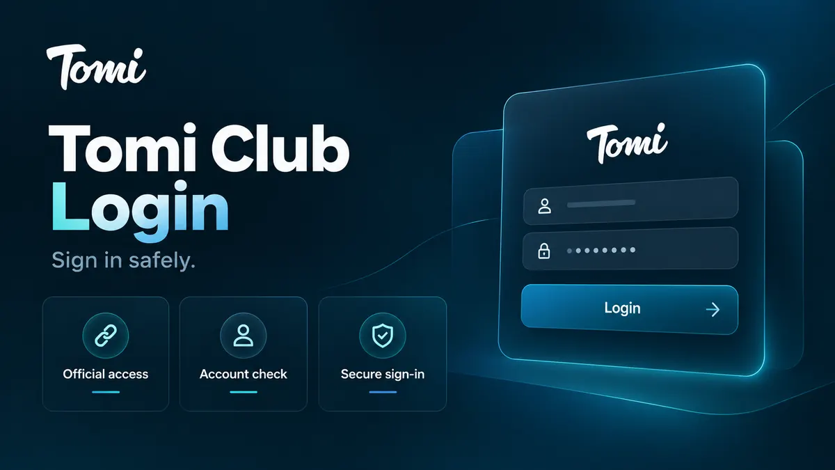 Tomi Club login and account access guide illustration